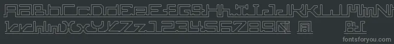 Abc ffy Font – Gray Fonts on Black Background