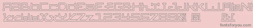 Abc ffy-fontti – harmaat kirjasimet vaaleanpunaisella taustalla