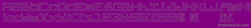 Czcionka Abc ffy – szare czcionki na fioletowym tle