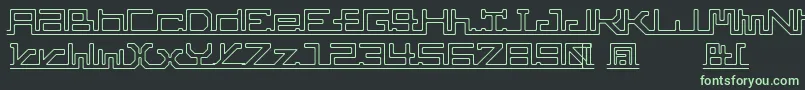 fuente Abc ffy – Fuentes Verdes Sobre Fondo Negro