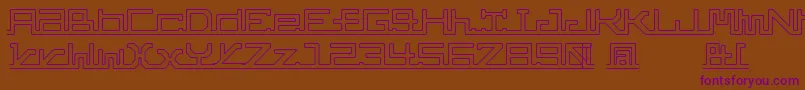 Abc ffy Font – Purple Fonts on Brown Background