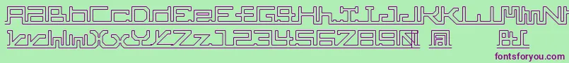Abc ffy Font – Purple Fonts on Green Background