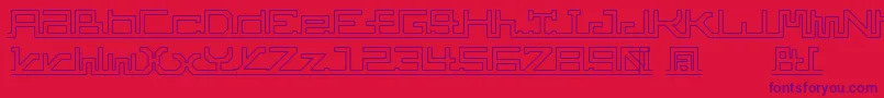 Abc ffy Font – Purple Fonts on Red Background