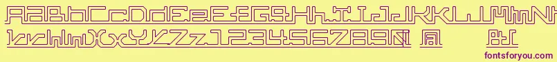 Abc ffy Font – Purple Fonts on Yellow Background