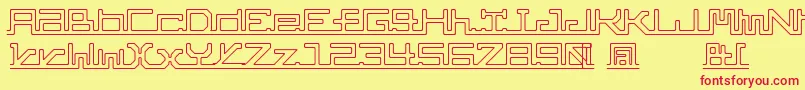 Abc ffy Font – Red Fonts on Yellow Background