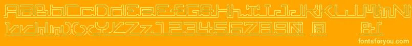 Шрифт Abc ffy – жёлтые шрифты на оранжевом фоне
