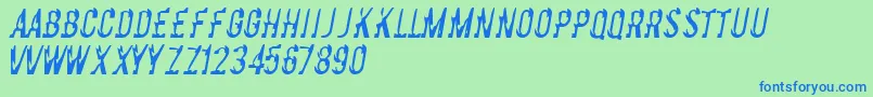 Basicchrome-Schriftart – Blaue Schriften auf grünem Hintergrund