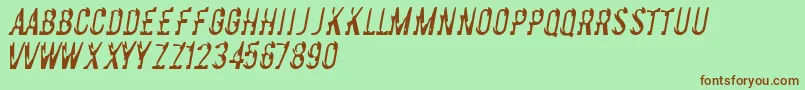 Basicchrome Font – Brown Fonts on Green Background