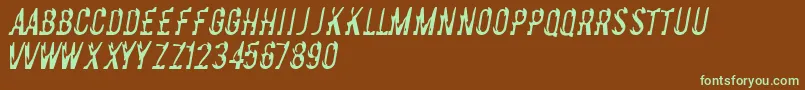 Шрифт Basicchrome – зелёные шрифты на коричневом фоне