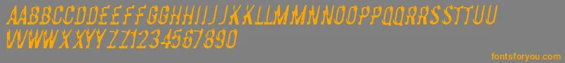 Basicchrome Font – Orange Fonts on Gray Background