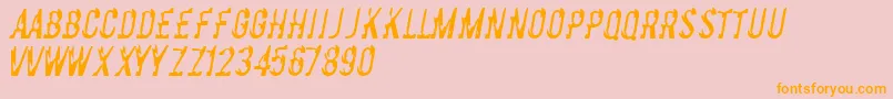 Basicchrome Font – Orange Fonts on Pink Background