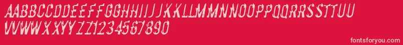Basicchrome Font – Pink Fonts on Red Background