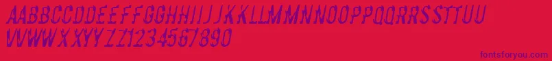 Basicchrome Font – Purple Fonts on Red Background