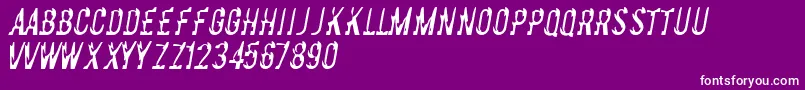 fuente Basicchrome – Fuentes Blancas Sobre Fondo Morado
