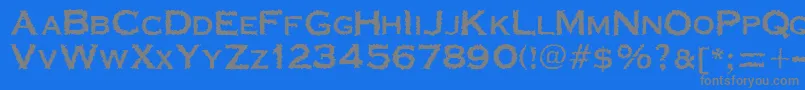 CorrodatedJ Font – Gray Fonts on Blue Background