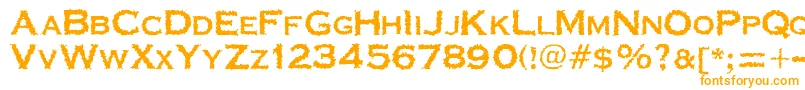 CorrodatedJ Font – Orange Fonts on White Background