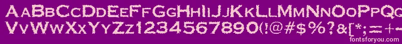 CorrodatedJ Font – Pink Fonts on Purple Background