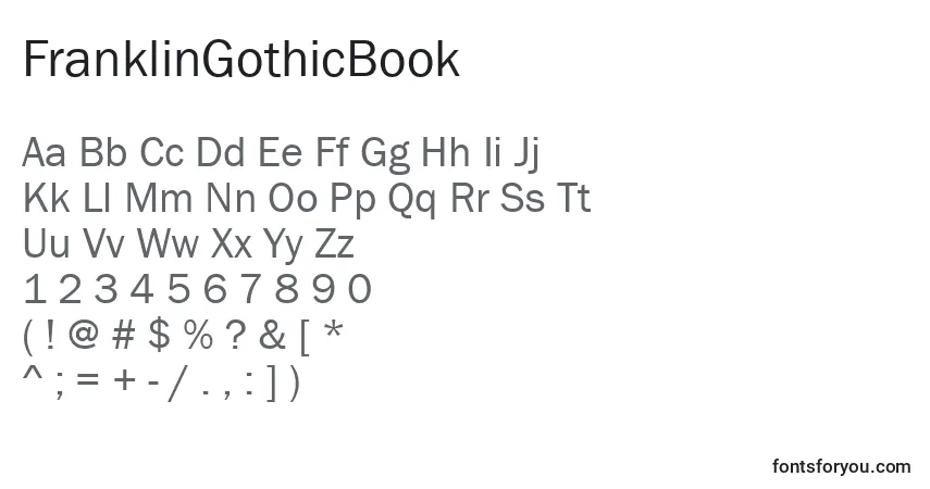 Police FranklinGothicBook - Alphabet, Chiffres, Caractères Spéciaux Police FranklinGothicBook - Alphabet, Chiffres, Caractères Spéciaux