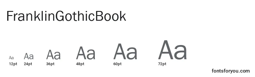 Tamaños de fuente FranklinGothicBook