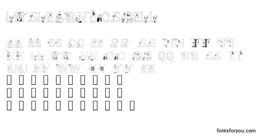 A fonte LmsLearnToSpell – alfabeto, números, caracteres especiais