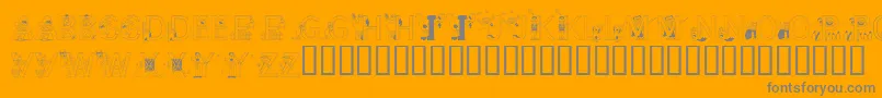 LmsLearnToSpell Font – Gray Fonts on Orange Background