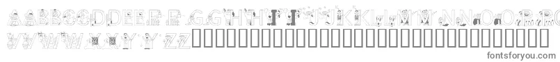 LmsLearnToSpell Font – Gray Fonts on White Background
