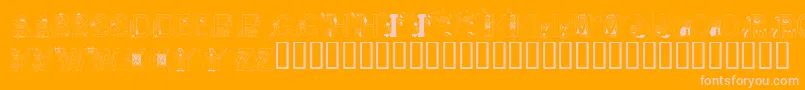 LmsLearnToSpell Font – Pink Fonts on Orange Background