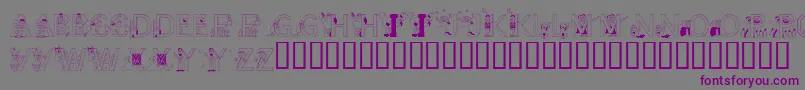 LmsLearnToSpell Font – Purple Fonts on Gray Background