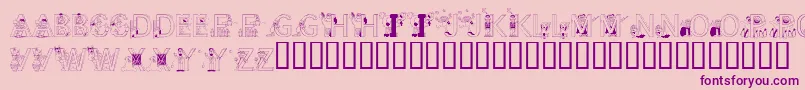 LmsLearnToSpell Font – Purple Fonts on Pink Background