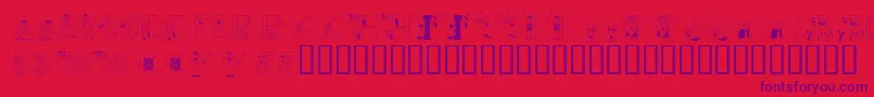 LmsLearnToSpell Font – Purple Fonts on Red Background