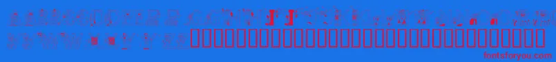 LmsLearnToSpell Font – Red Fonts on Blue Background