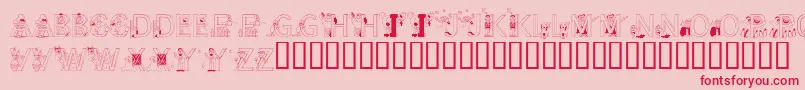 LmsLearnToSpell Font – Red Fonts on Pink Background