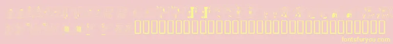 LmsLearnToSpell Font – Yellow Fonts on Pink Background