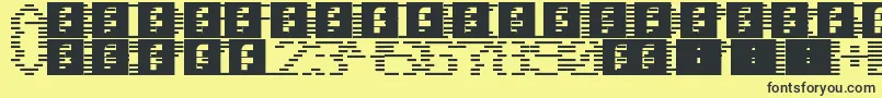 Scanlines Font – Black Fonts on Yellow Background