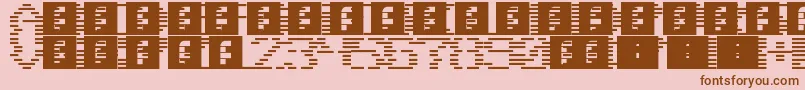 Scanlines Font – Brown Fonts on Pink Background