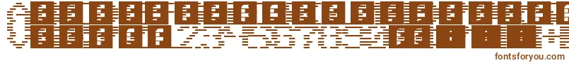 フォントScanlines – 白い背景に茶色のフォント