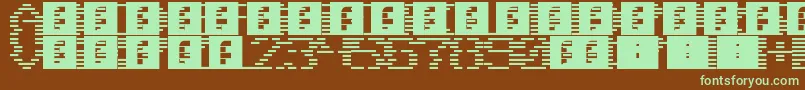 Scanlines Font – Green Fonts on Brown Background
