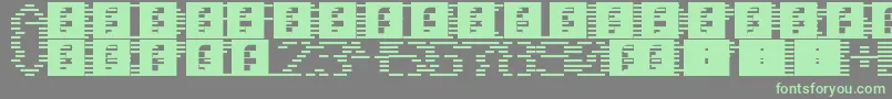 Scanlines Font – Green Fonts on Gray Background