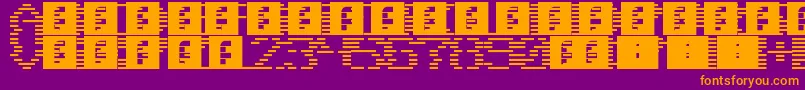 Scanlines Font – Orange Fonts on Purple Background