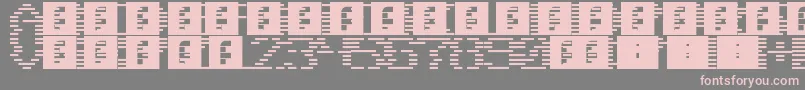 Scanlines Font – Pink Fonts on Gray Background