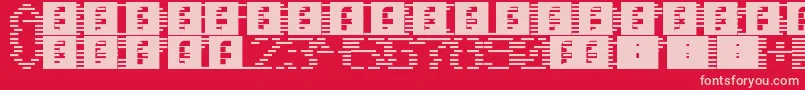 Czcionka Scanlines – różowe czcionki na czerwonym tle
