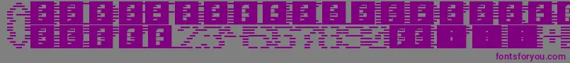 フォントScanlines – 紫色のフォント、灰色の背景