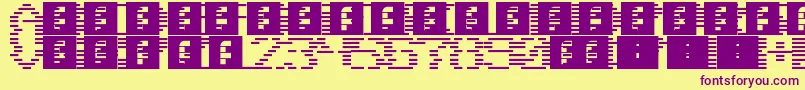 Scanlines Font – Purple Fonts on Yellow Background