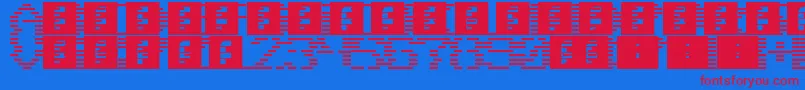 フォントScanlines – 赤い文字の青い背景