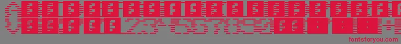 Scanlines-fontti – punaiset fontit harmaalla taustalla