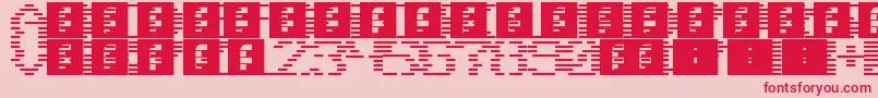 Шрифт Scanlines – красные шрифты на розовом фоне