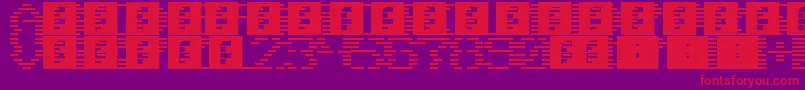 Шрифт Scanlines – красные шрифты на фиолетовом фоне