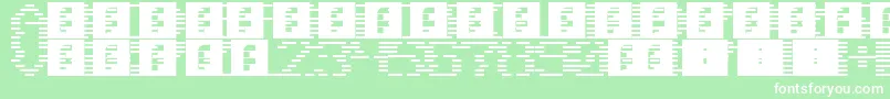 Scanlines Font – White Fonts on Green Background