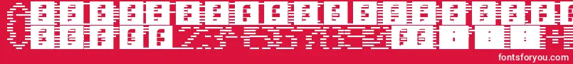 フォントScanlines – 赤い背景に白い文字