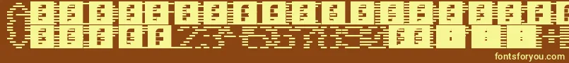 Scanlines Font – Yellow Fonts on Brown Background